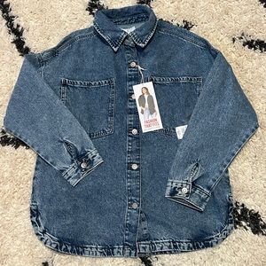 NWT Celebrity Pink Jean Shacket Medium